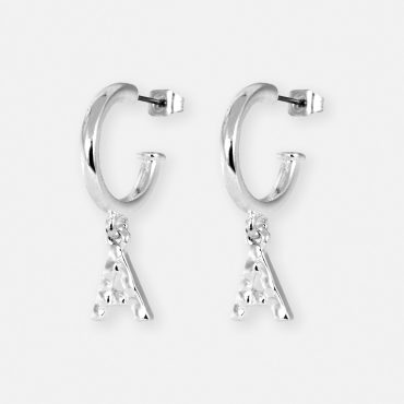 Initial Hoop Earrings