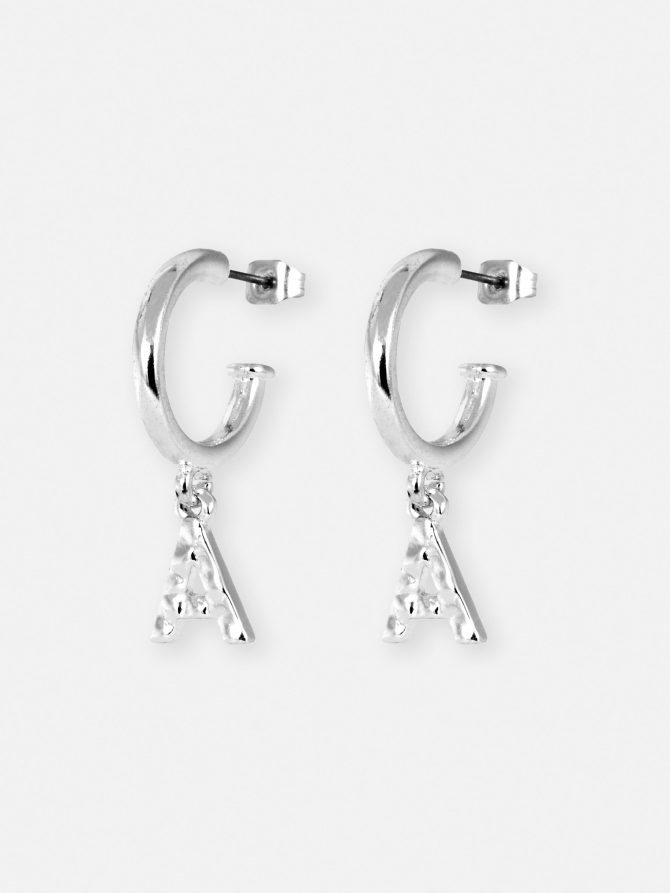 Initial Hoop Earrings