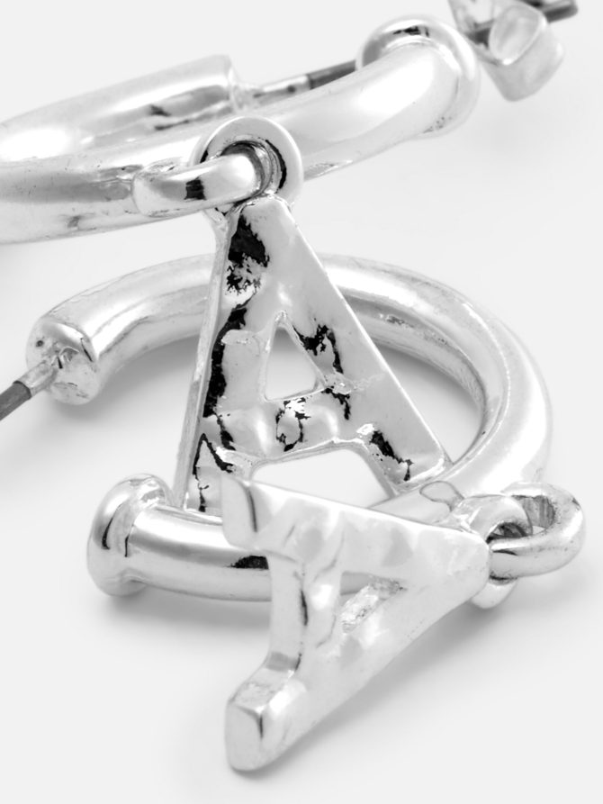 Initial Hoop Earrings - Image 2