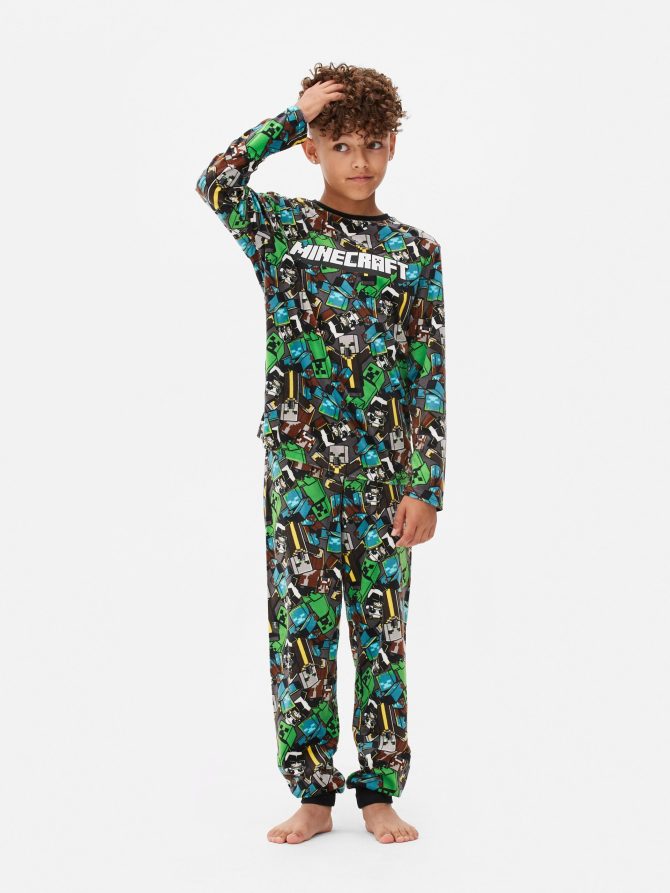 Minecraft Character Pattern Pajama Set