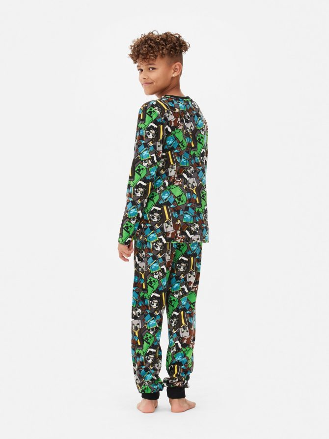 Minecraft Character Pattern Pajama Set - Image 2
