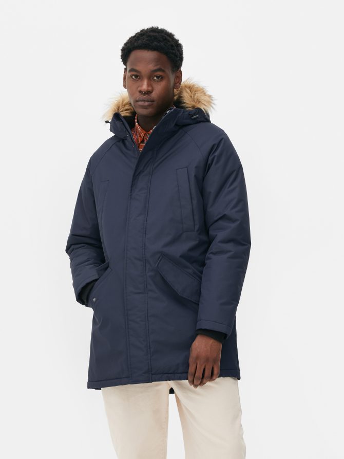 Faux Fur Trim Hooded Parka - Image 2