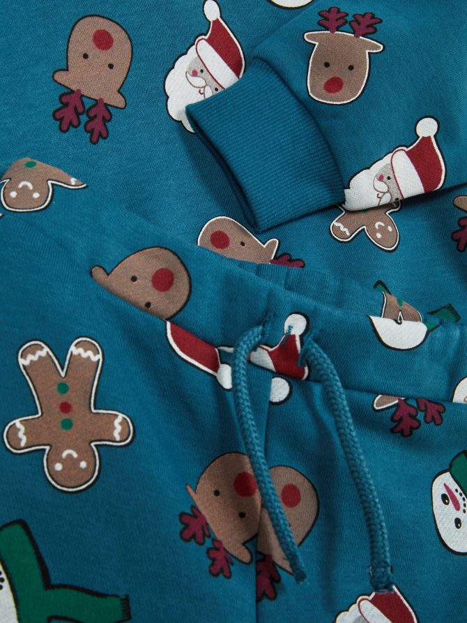 All-Over Christmas Print Hoodie and Joggers Set - Image 3