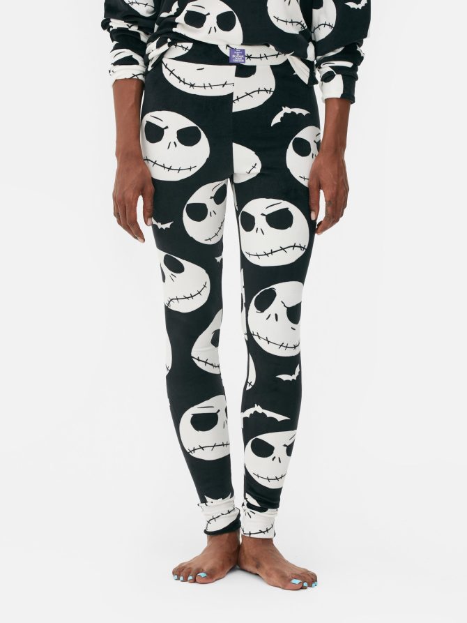 Disney Tim Burton's The Nightmare Before Christmas Velour Lounge Leggings - Image 2