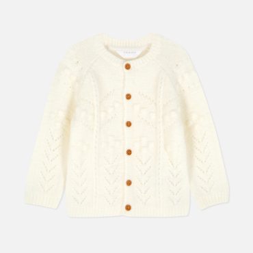 Textured Pointelle Cardigan