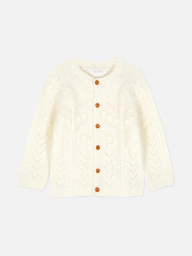 Textured Pointelle Cardigan