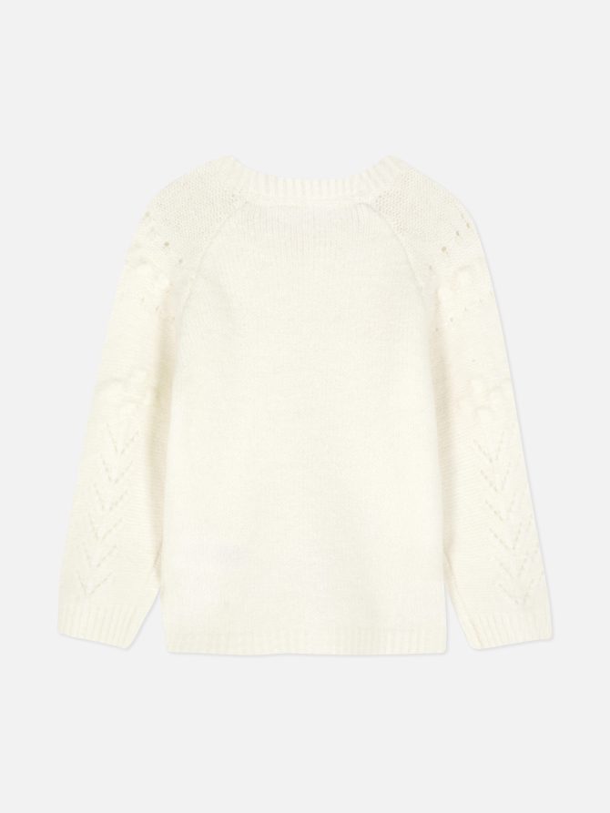 Textured Pointelle Cardigan - Image 2