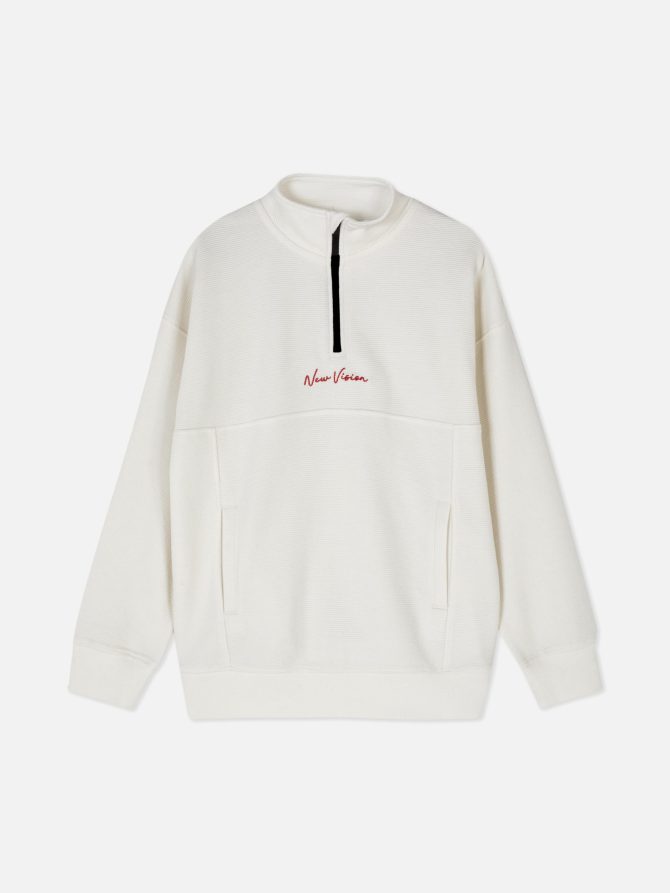 Embroidered Half-Zip Sweatshirt - Image 3