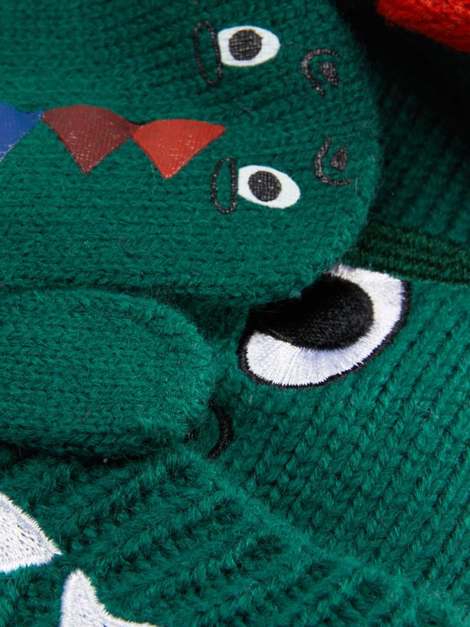 Dinosaur Knit Winter Accessories Set - Image 2