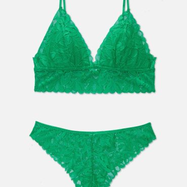 Lace Bralette and Brazilian Brief Set