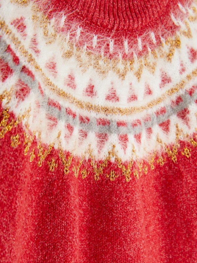 Fair Isle Yoke Knit Sweater - Image 5