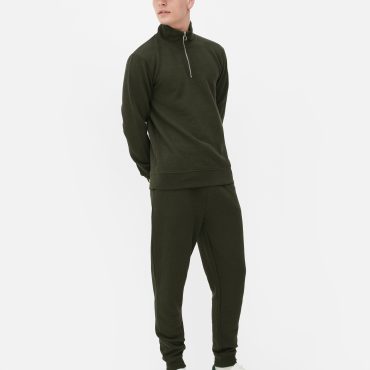 Quarter-Zip Quilted Sweatshirt