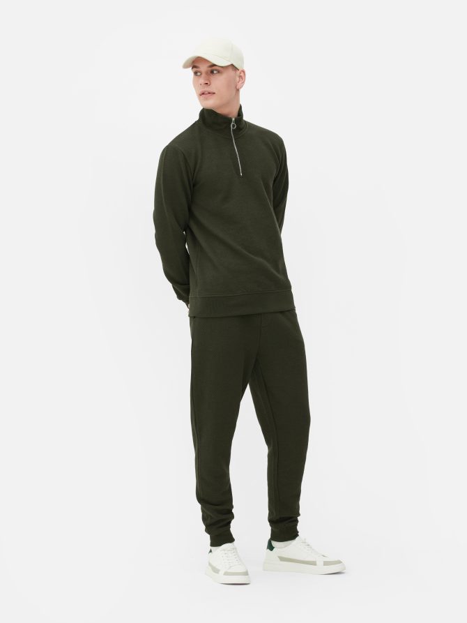 Quarter-Zip Quilted Sweatshirt