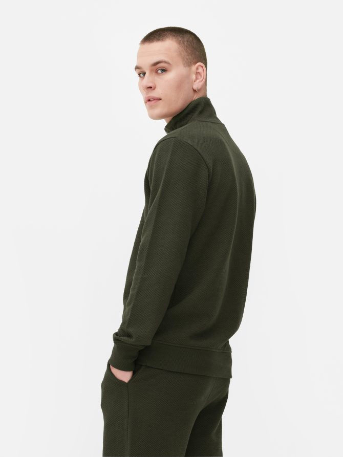 Quarter-Zip Quilted Sweatshirt - Image 4