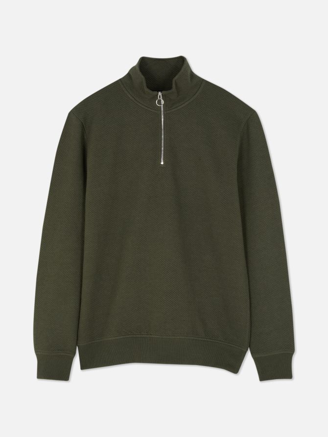 Quarter-Zip Quilted Sweatshirt - Image 5