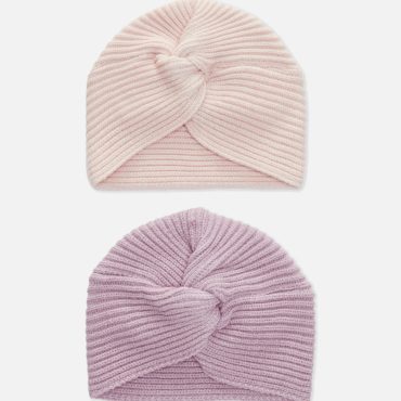 2-Pack Knit Wrap Hats