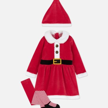 3-Piece Mrs. Claus Outfit Set