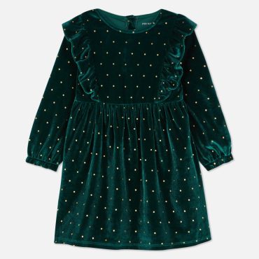 Velvet Frill Dress
