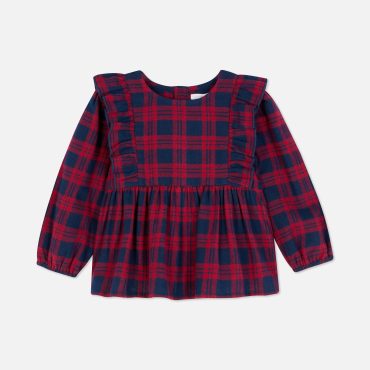 Tartan Long Sleeve Blouse