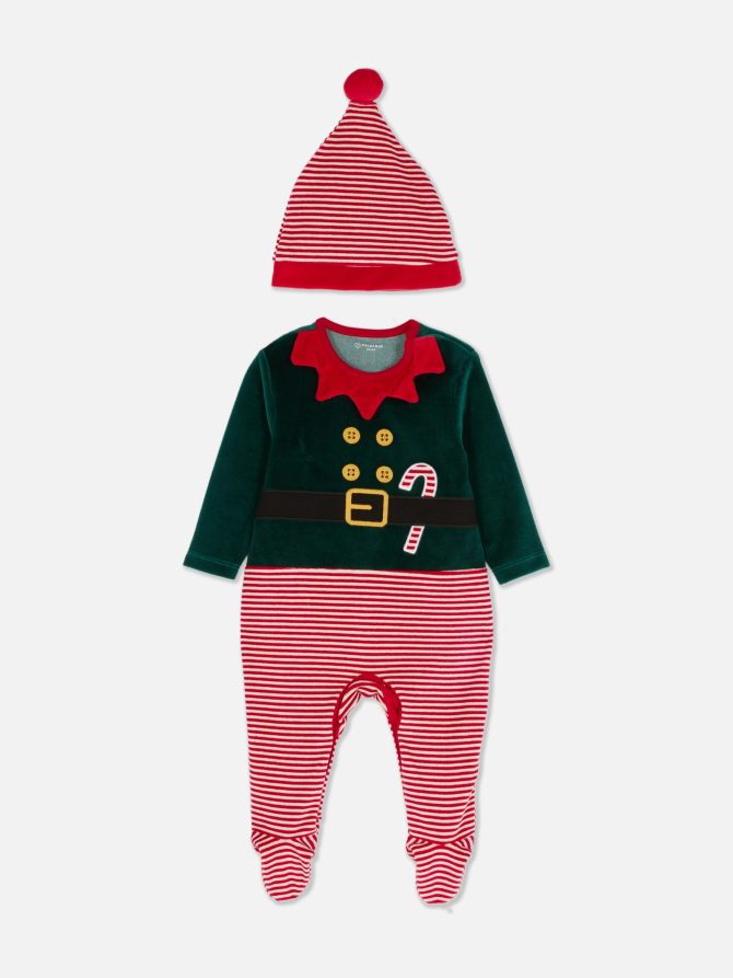 Christmas Elf Sleeper and Hat Set - Image 3