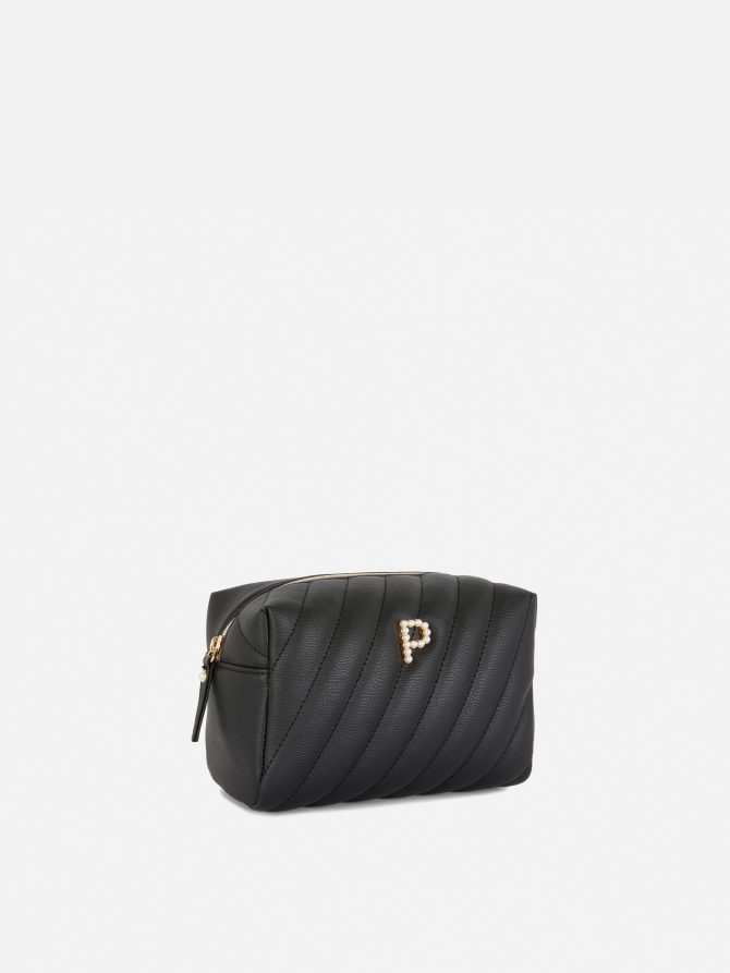 Faux Pearl Initial Makeup Bag - Image 2