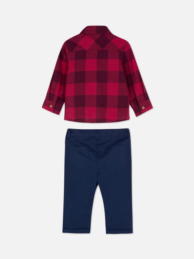 Check Shirt & Pants Set - Image 2