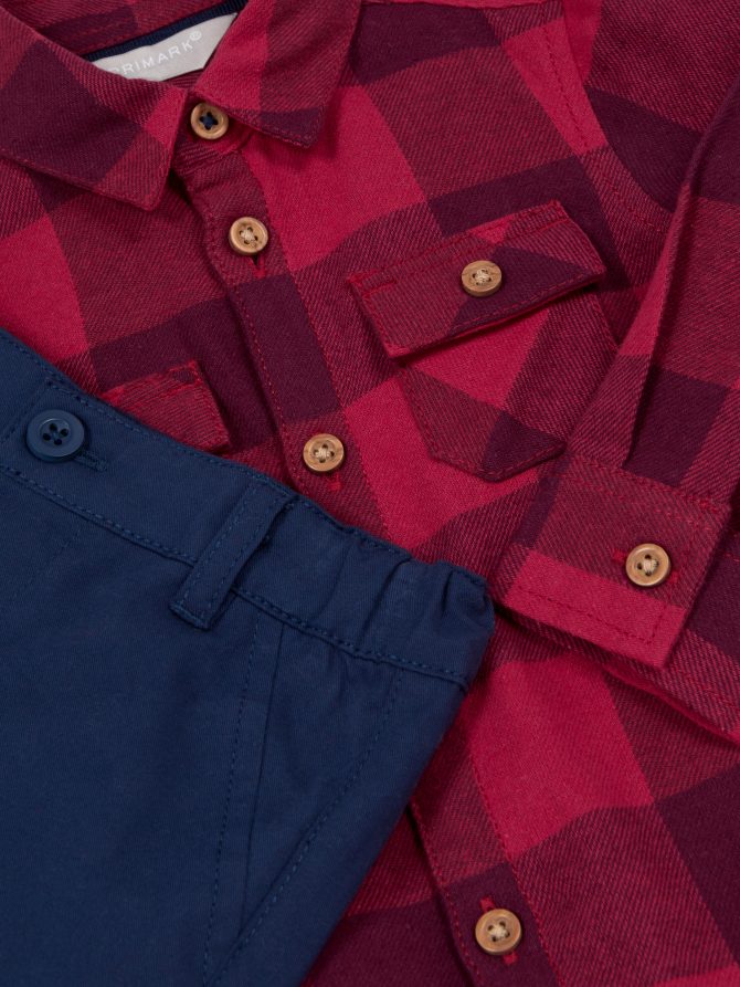 Check Shirt & Pants Set - Image 3