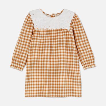 Gingham Long Sleeve Dress