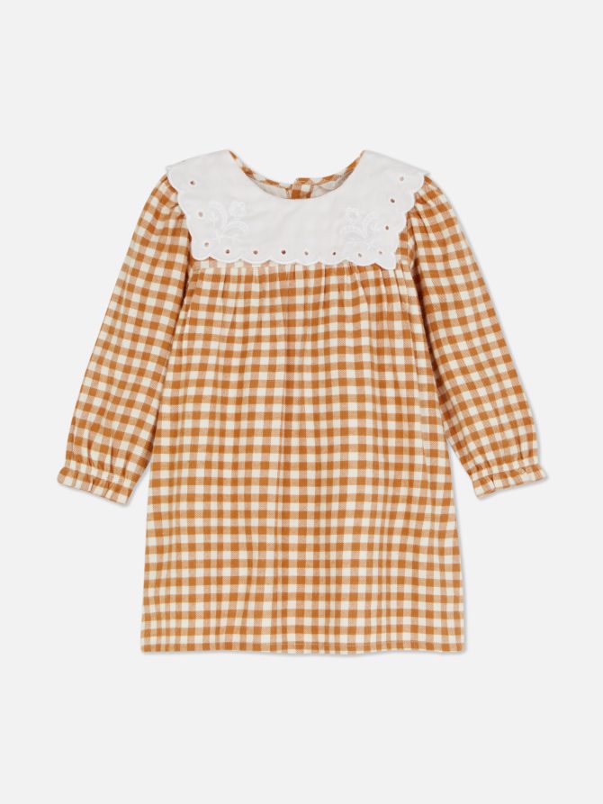 Gingham Long Sleeve Dress