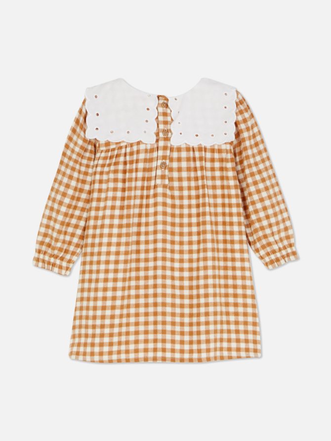 Gingham Long Sleeve Dress - Image 2