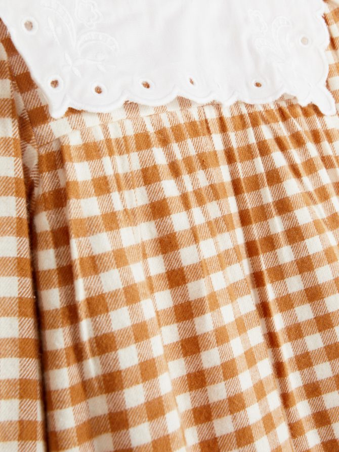 Gingham Long Sleeve Dress - Image 3