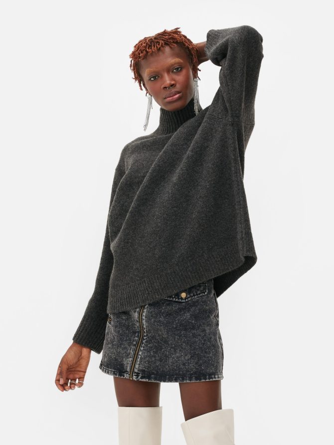 Rita Ora Funnel Neck Sweater