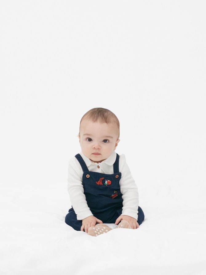2-Piece Bodysuit and Overalls Set