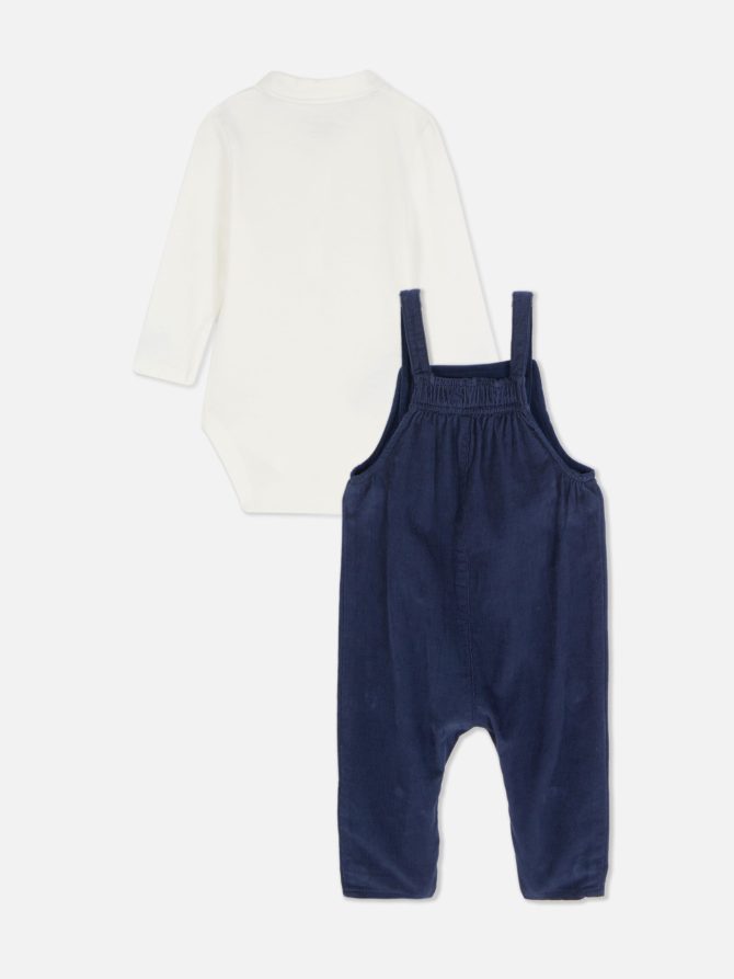 2-Piece Bodysuit and Overalls Set - Image 4