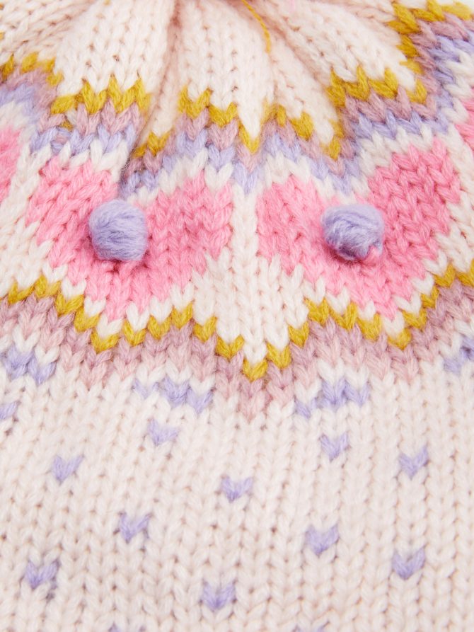 Hearts Knit Trapper Hat - Image 2