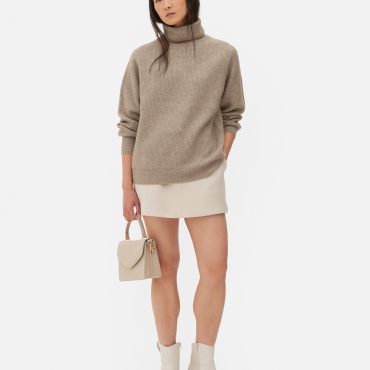 Relaxed Fit Roll Neck Sweater