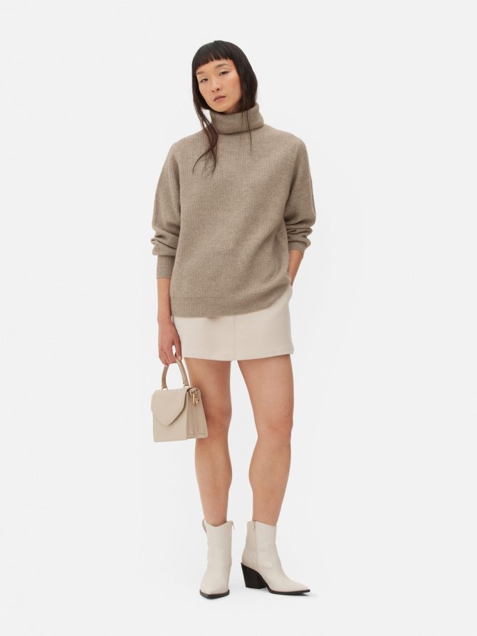 Relaxed Fit Roll Neck Sweater