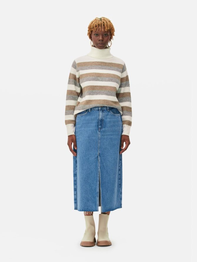 Relaxed Fit Roll Neck Sweater