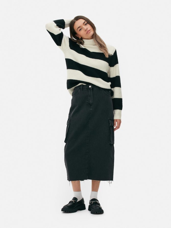 Relaxed Fit Roll Neck Sweater