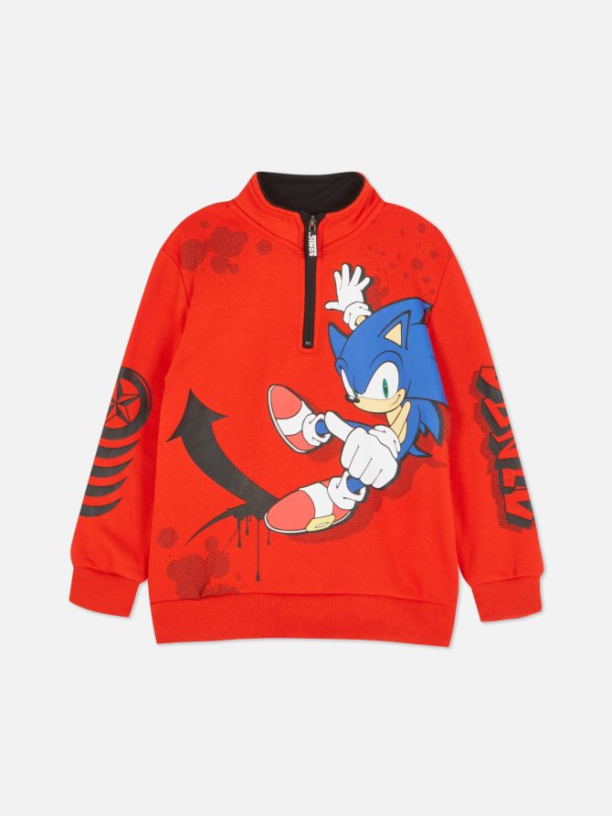 Sonic The Hedgehog Half-Zip Sweatshirt