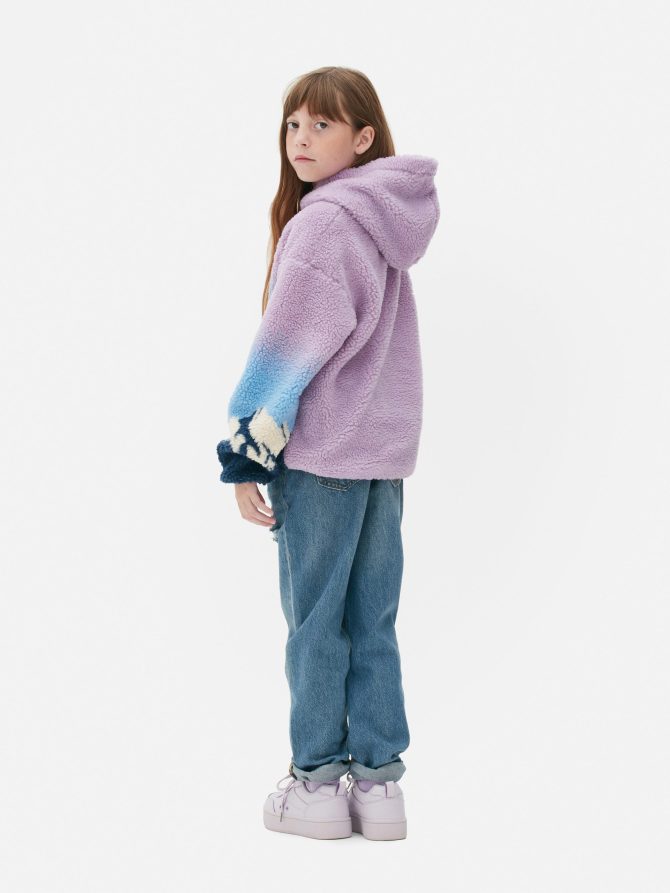 Ombré Mountain Graphic Fleece Hoodie - Image 2