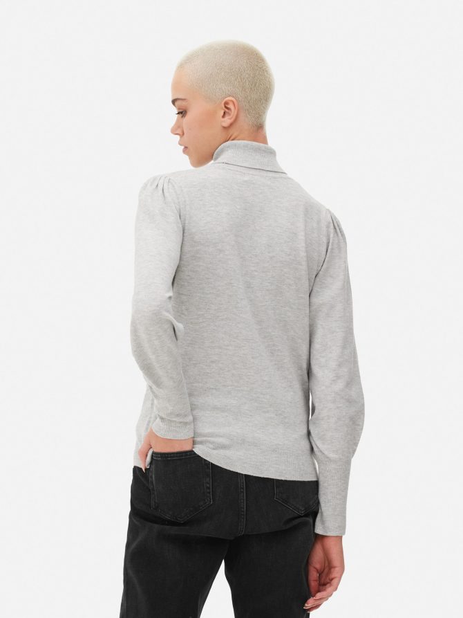 Long Puff Sleeve Roll Neck Jumper - Image 4