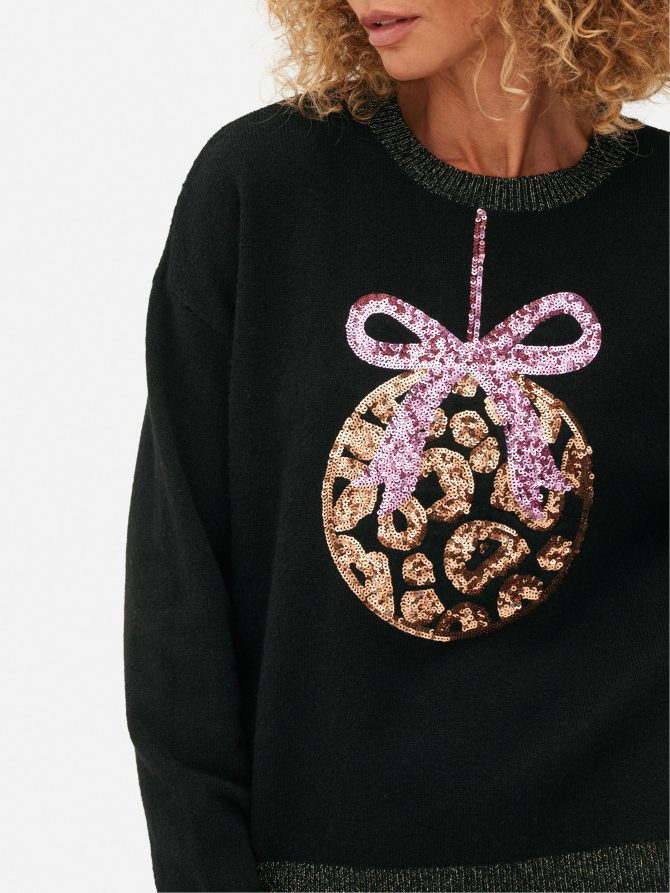 Women's Ornament Christmas Sweater - Image 3