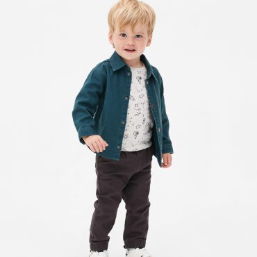 Shacket, T-shirt and Pants Set