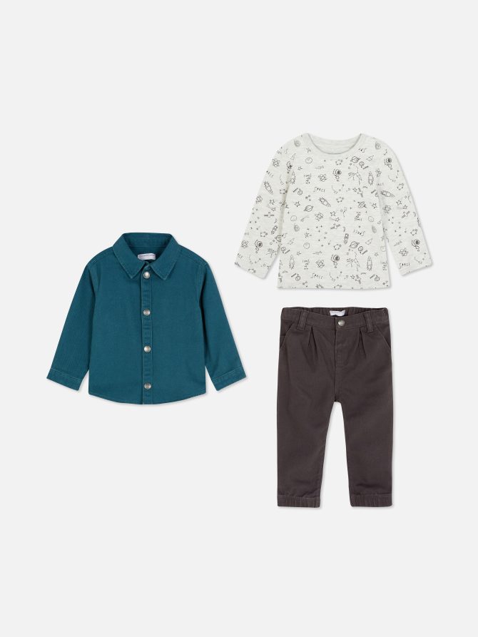 Shacket, T-shirt and Pants Set - Image 3