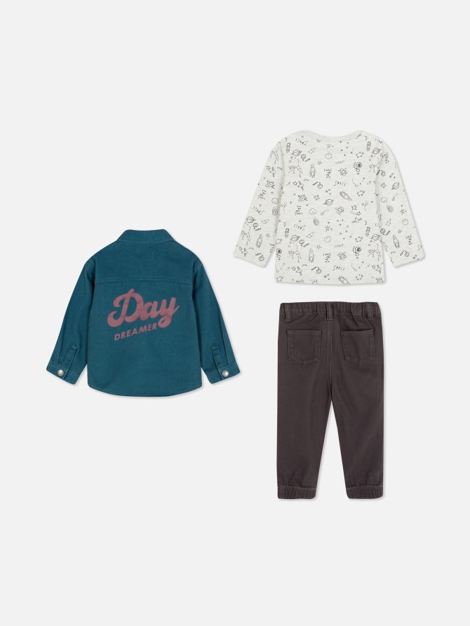 Shacket, T-shirt and Pants Set - Image 4