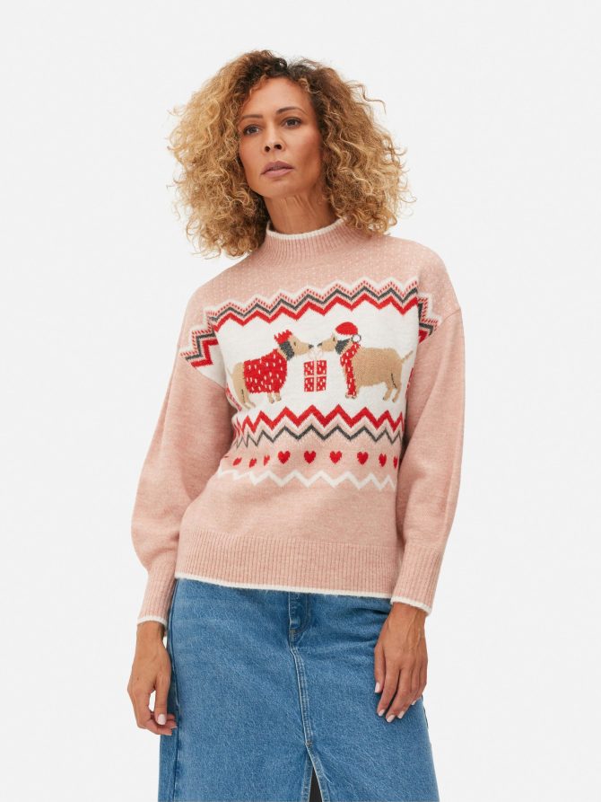 Women's Dachshund Christmas Sweater - Image 2