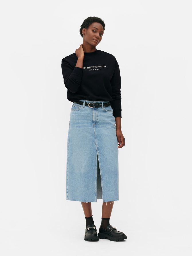 Motif Pullover Sweatshirt