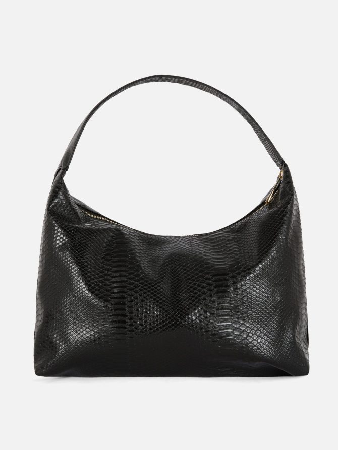 Rita Ora Faux Snakeskin Shoulder Bag