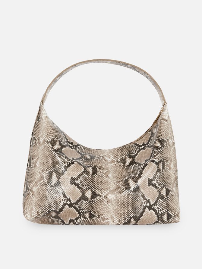 Rita Ora Faux Snakeskin Shoulder Bag
